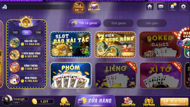 Các loại game bài đổi thưởng tại King88